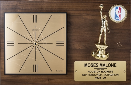 1978-79 NBA Rebounding Champion Award Presented To Moses Malone (Malone LOA)